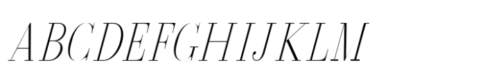 Arshila Thin Condensed Italic Font UPPERCASE