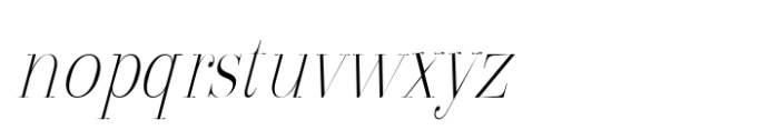 Arshila Thin Condensed Italic Font LOWERCASE