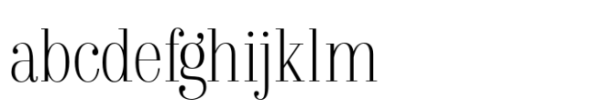 Arshila Thin Condensed Font LOWERCASE