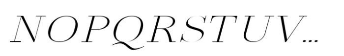 Arshila Thin Expanded Italic Font UPPERCASE