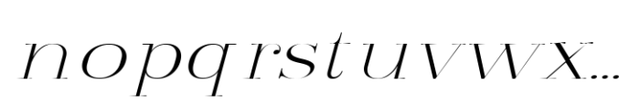 Arshila Thin Expanded Italic Font LOWERCASE
