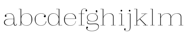 Arshila Thin Expanded Font LOWERCASE