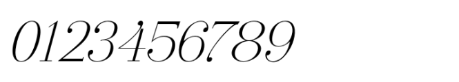 Arshila Thin Italic Font OTHER CHARS