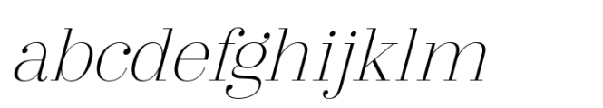 Arshila Thin Italic Font LOWERCASE