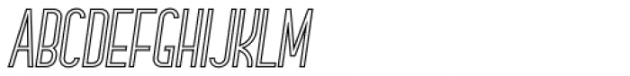 Arsinoe Bold Italic Outline Font UPPERCASE