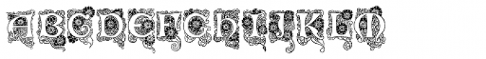 Art Deco Flowery Initials Font LOWERCASE