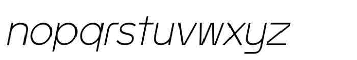 Artavion Extra Light Oblique Font LOWERCASE