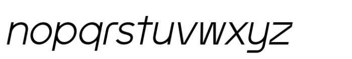 Artavion Light Oblique Font LOWERCASE