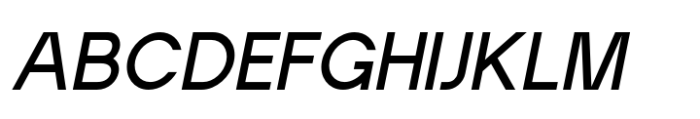 Artavion Medium Oblique Font UPPERCASE