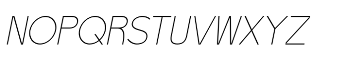 Artavion Thin Oblique Font UPPERCASE