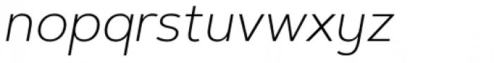 Artegra Sans Alt ExtraLight Italic Font LOWERCASE