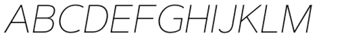 Artegra Sans Alt Thin Italic Font UPPERCASE