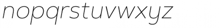Artegra Sans Alt Thin Italic Font LOWERCASE