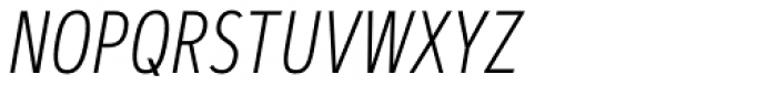 Artegra Sans Condensed Alt ExtraLight Italic Font UPPERCASE