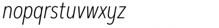 Artegra Sans Condensed Alt ExtraLight Italic Font LOWERCASE
