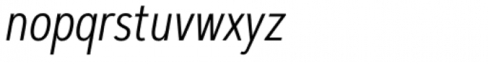 Artegra Sans Condensed Light Italic Font LOWERCASE
