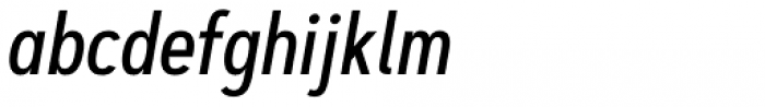 Artegra Sans Condensed Medium Italic Font LOWERCASE