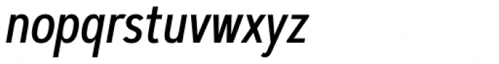 Artegra Sans Condensed Medium Italic Font LOWERCASE