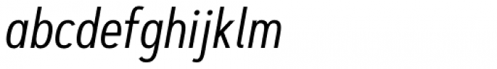 Artegra Sans Condensed Regular Italic Font LOWERCASE