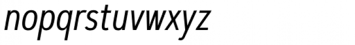 Artegra Sans Condensed Regular Italic Font LOWERCASE