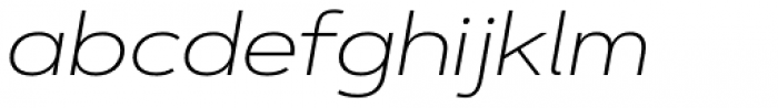 Artegra Sans Extended ExtraLight Italic Font LOWERCASE