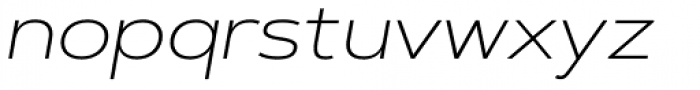 Artegra Sans Extended ExtraLight Italic Font LOWERCASE