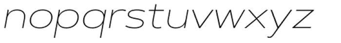 Artegra Sans Extended Thin Italic Font LOWERCASE