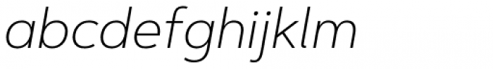 Artegra Sans ExtraLight Italic Font LOWERCASE