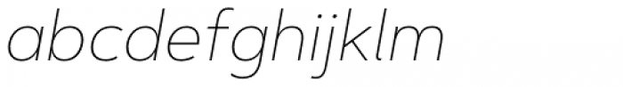 Artegra Sans Thin Italic Font LOWERCASE