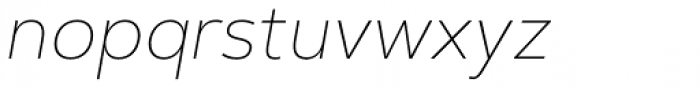 Artegra Sans Thin Italic Font LOWERCASE