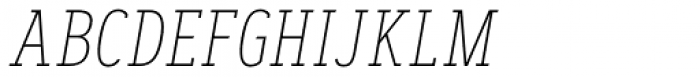 Artegra Slab Condensed Thin Italic Font UPPERCASE
