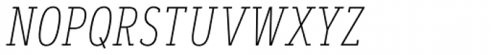 Artegra Slab Condensed Thin Italic Font UPPERCASE
