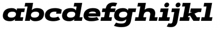Artegra Slab Extended Black Italic Font LOWERCASE