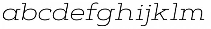 Artegra Slab Extended ExtraLight Italic Font LOWERCASE