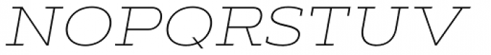Artegra Slab Extended Thin Italic Font UPPERCASE