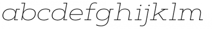 Artegra Slab Extended Thin Italic Font LOWERCASE