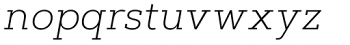 Artegra Slab ExtraLight Italic Font LOWERCASE