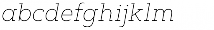 Artegra Slab Thin Italic Font LOWERCASE