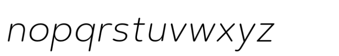 Artegra Soft ExtraLight Italic Font LOWERCASE