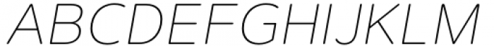 Artegra Soft Thin Italic Font UPPERCASE