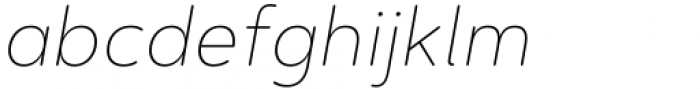 Artegra Soft Thin Italic Font LOWERCASE