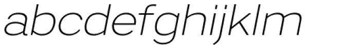 Artico Expanded Extra Light Italic Font LOWERCASE