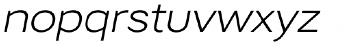 Artico Expanded Light Italic Font LOWERCASE