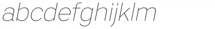 Artico Soft Thin Italic Font LOWERCASE