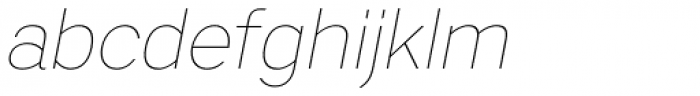 Artico Thin Italic Font LOWERCASE
