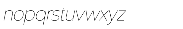 Articulo Thin Slanted Font LOWERCASE