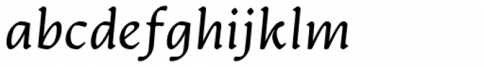 Artifex CF Light Italic Font LOWERCASE