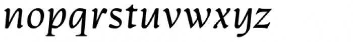 Artifex CF Light Italic Font LOWERCASE
