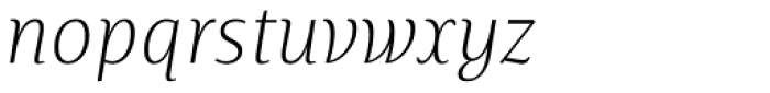 Artigua Thin Italic Font LOWERCASE