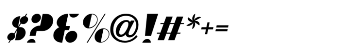 Artistic Deco JNL Oblique Font OTHER CHARS